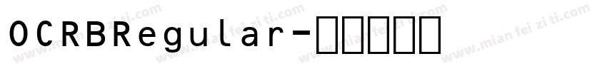 OCRBRegular字体转换