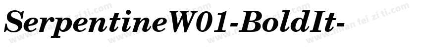 SerpentineW01-BoldIt字体转换