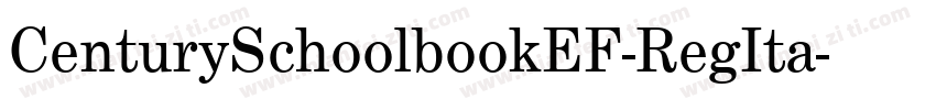CenturySchoolbookEF-RegIta字体转换