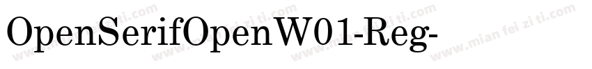 OpenSerifOpenW01-Reg字体转换