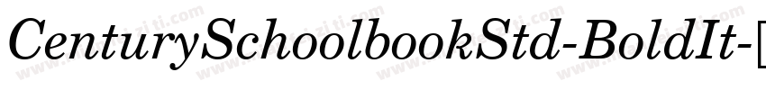 CenturySchoolbookStd-BoldIt字体转换