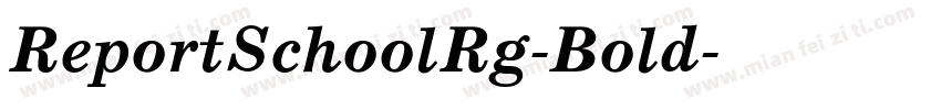 ReportSchoolRg-Bold字体转换