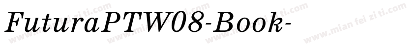 FuturaPTW08-Book字体转换