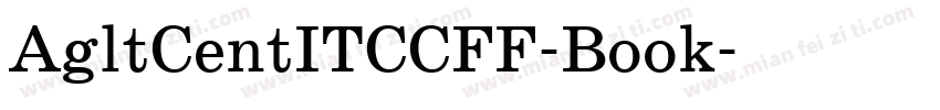 AgltCentITCCFF-Book字体转换