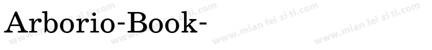 Arborio-Book字体转换