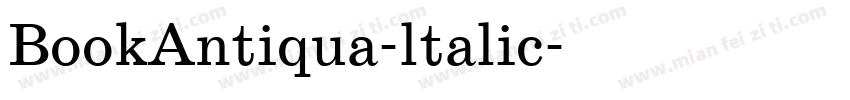 BookAntiqua-ltalic字体转换
