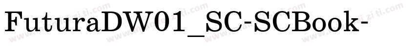 FuturaDW01_SC-SCBook字体转换