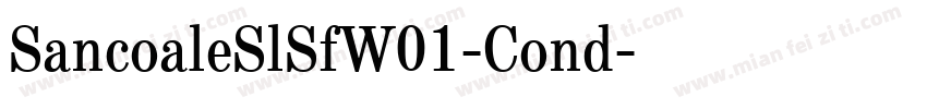 SancoaleSlSfW01-Cond字体转换