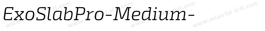 ExoSlabPro-Medium字体转换