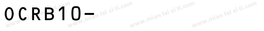 OCRB10字体转换