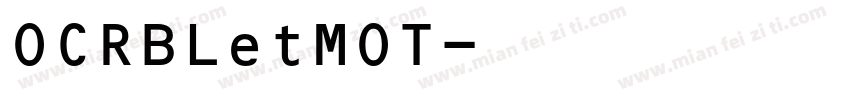 OCRBLetMOT字体转换