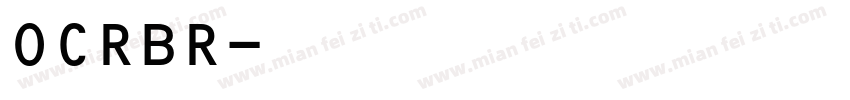 OCRBR字体转换