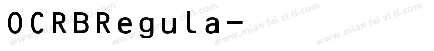 OCRBRegula字体转换
