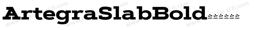 ArtegraSlabBold字体转换
