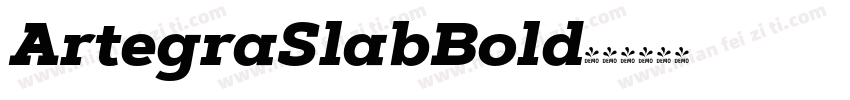ArtegraSlabBold字体转换