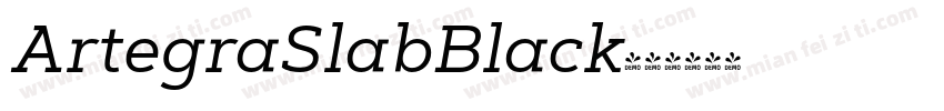 ArtegraSlabBlack字体转换