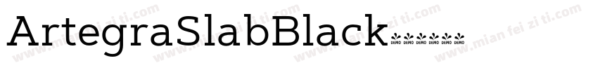 ArtegraSlabBlack字体转换