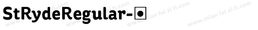 StRydeRegular字体转换