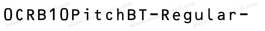 0CRB10PitchBT-Regular字体转换