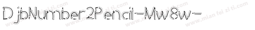 DjbNumber2Pencil-Mw8w字体转换