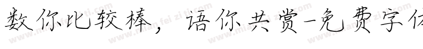 数你比较棒，语你共赏字体转换