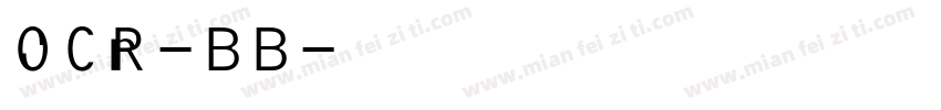 OCR-BB字体转换