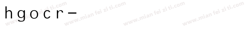 hgocr字体转换
