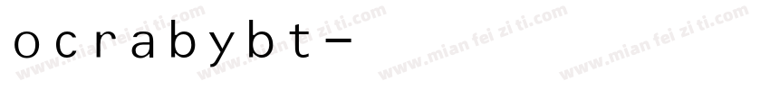 ocrabybt字体转换