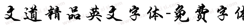 文道精品英文字体字体转换