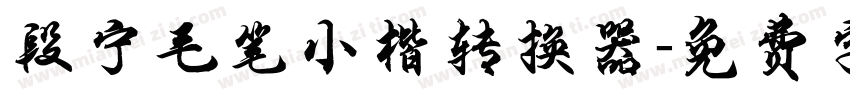 段宁毛笔小楷转换器字体转换