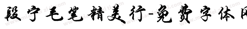 段宁毛笔精美行字体转换