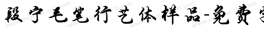 段宁毛笔行艺体样品字体转换