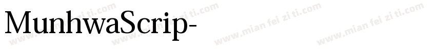 MunhwaScrip字体转换