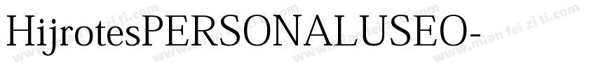 HijrotesPERSONALUSEO字体转换
