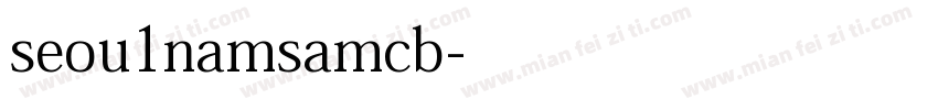seou1namsamcb字体转换