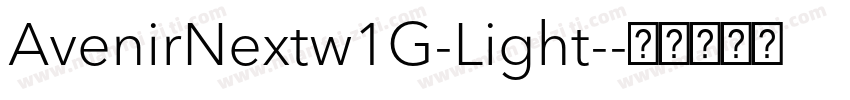 AvenirNextw1G-Light-字体转换