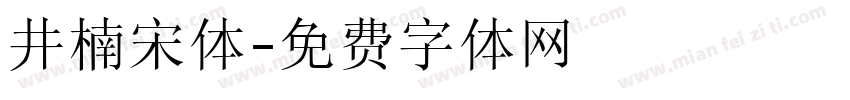 井楠宋体字体转换