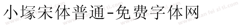 小塜宋体普通字体转换