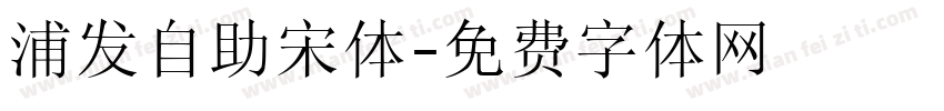 浦发自助宋体字体转换