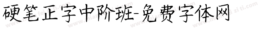 硬笔正字中阶班字体转换