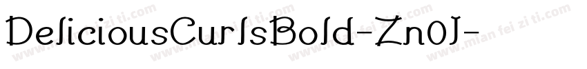 DeliciousCurlsBold-Zn0J字体转换