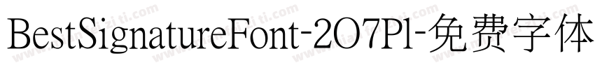 BestSignatureFont-2O7Pl字体转换