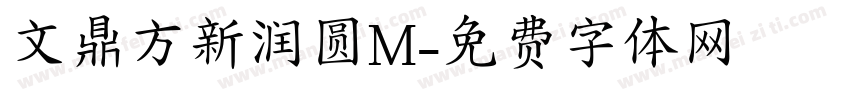 文鼎方新润圆M字体转换