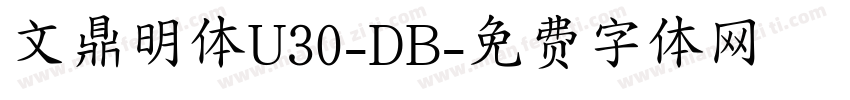 文鼎明体U30-DB字体转换