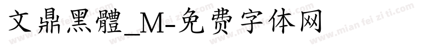 文鼎黑體_M字体转换