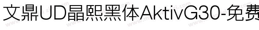 文鼎UD晶熙黑体AktivG30字体转换