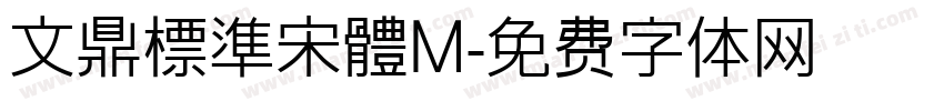 文鼎標準宋體M字体转换