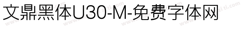 文鼎黑体U30-M字体转换