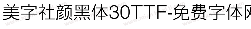 美字社颜黑体30TTF字体转换