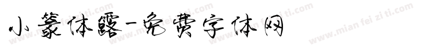 小篆体露字体转换